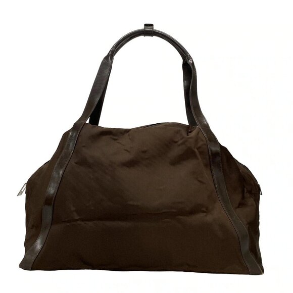 Auth GUCCI - 016210 Brown Dark Brown Chemical Fiber Boston Bag - Picture 1 of 9